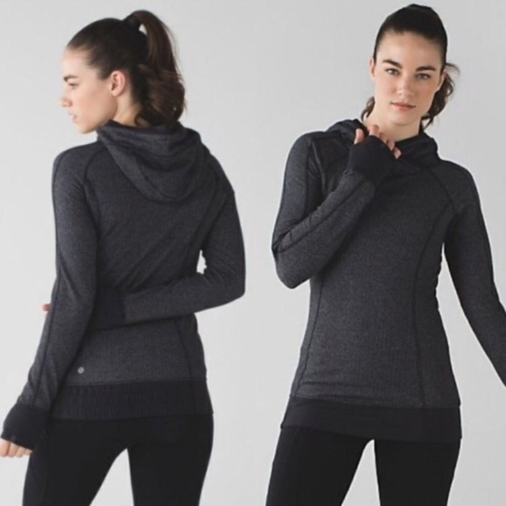 Lululemon Think Fast Hoodie Heathered Herringbone